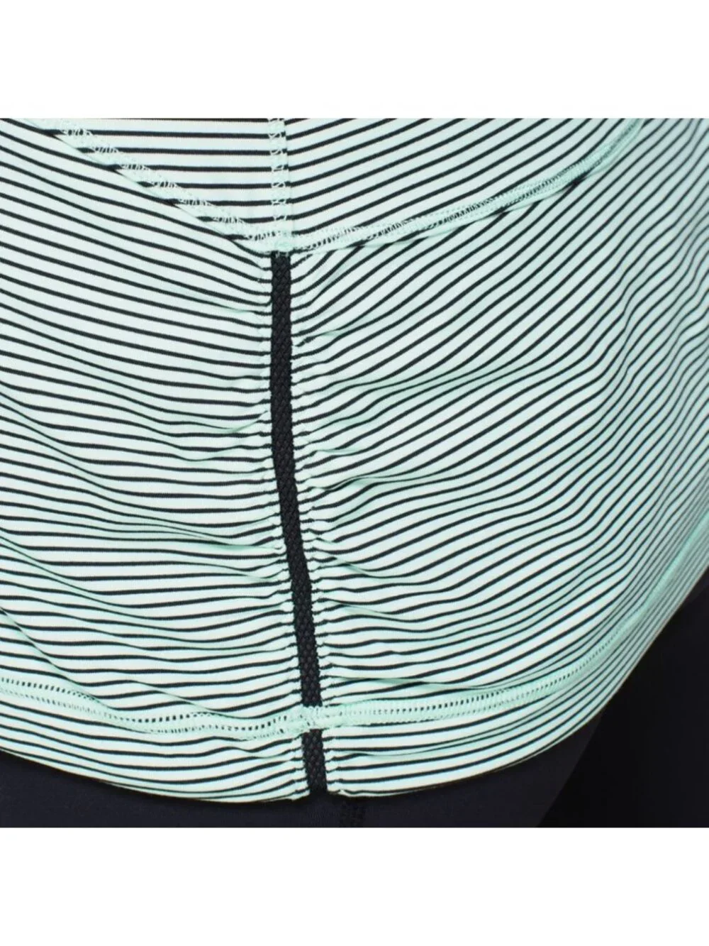 Lululemon Race With Grace 1/2 Zip Mini Hyper Stripe Fresh Teal / Fresh Teal